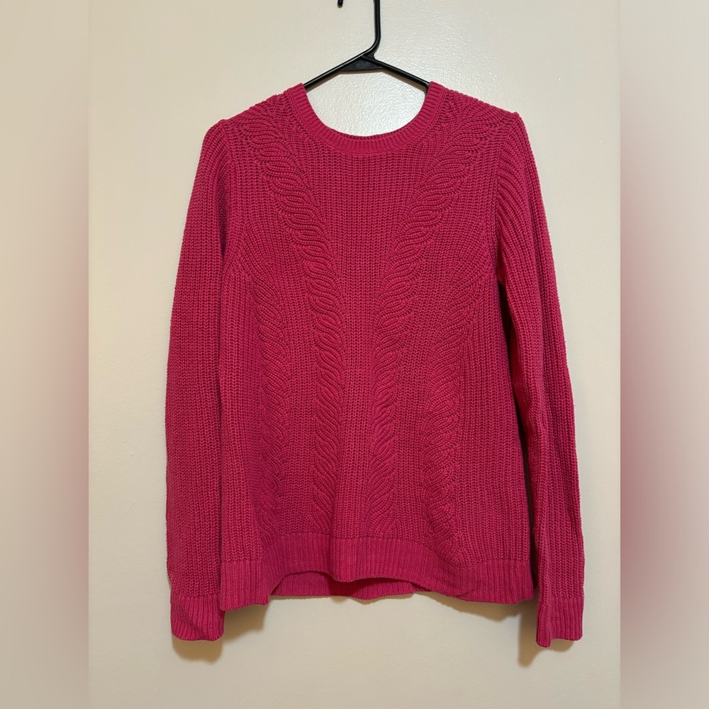 Women’s Hot Pink Knit Sweater Croft & Barrow size S